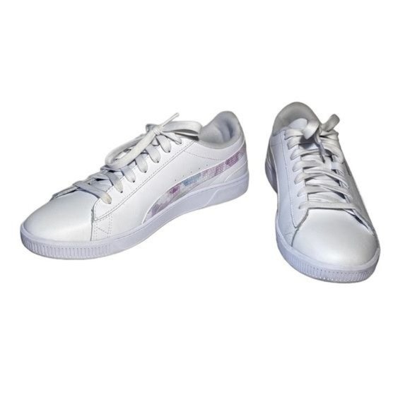 Puma Shoes - PUMA Vikky V3 Pastel Bleach White Leather Sneaker Womens 8.5